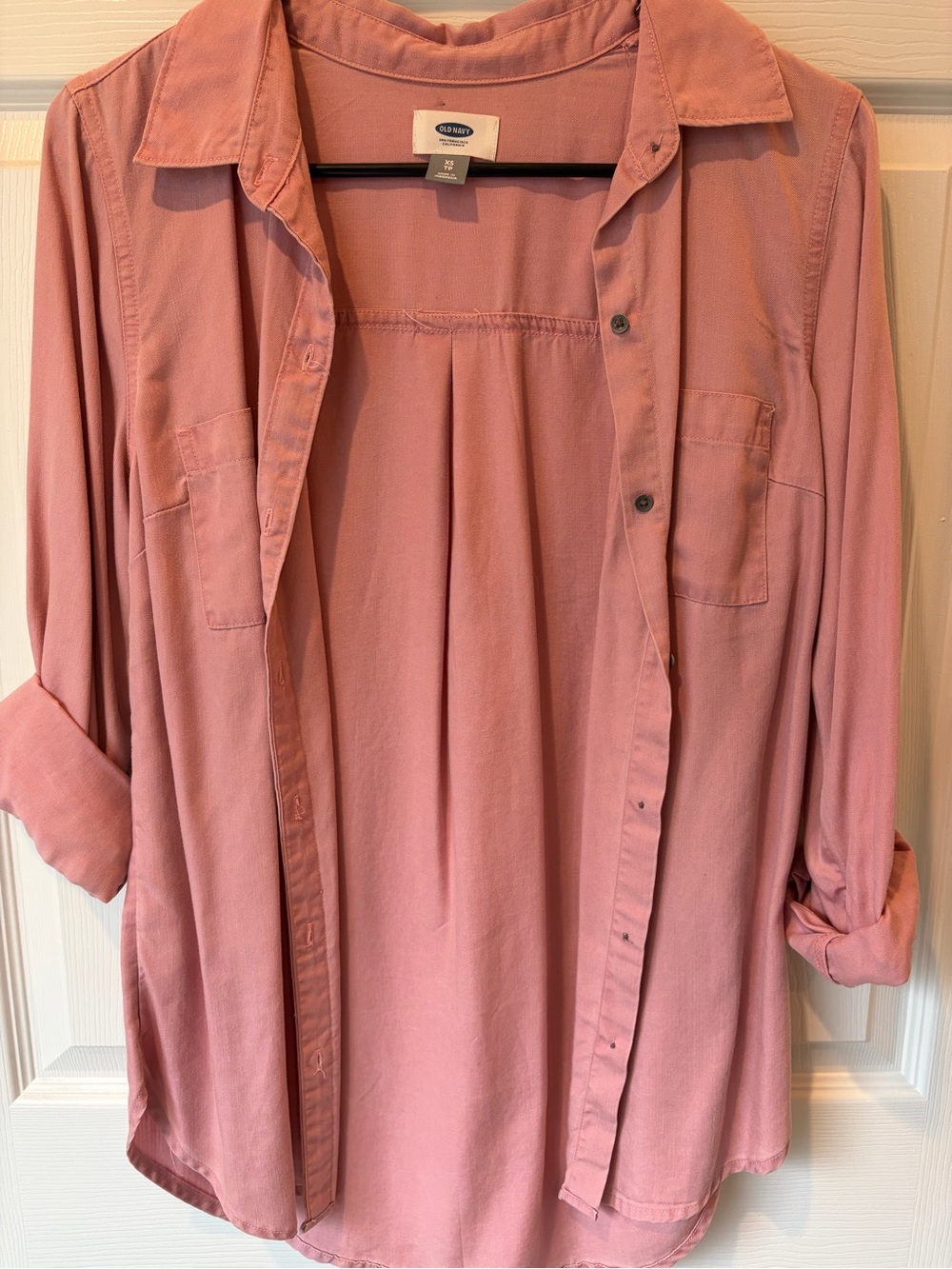 Old Navy Dusty Rose Button-Up Shirt